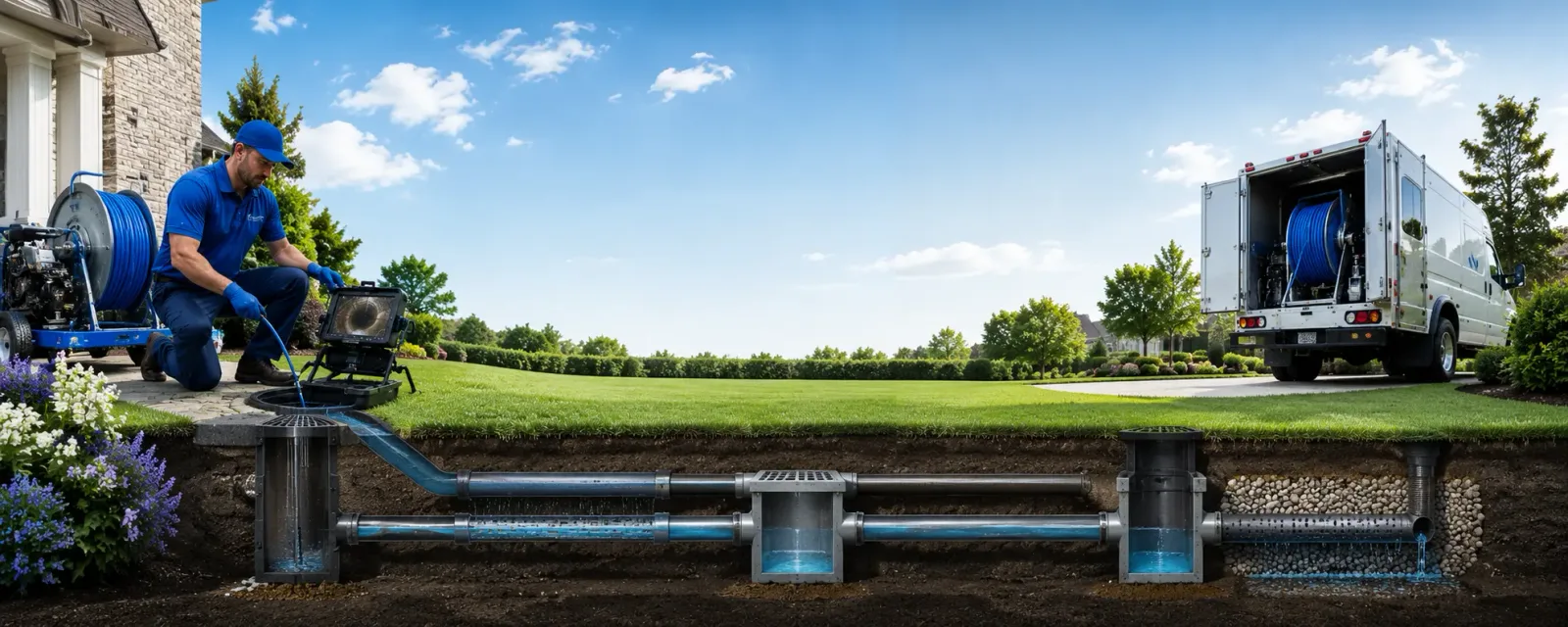 Outdoor drain cleaning information for Lincroft, NJ